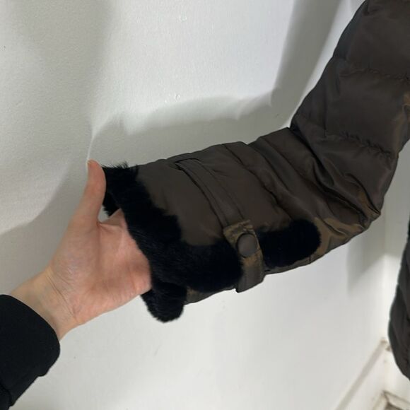 MAXMARA Italy Puffer Coat With Fur Trim USA 12 - Picture 5 of 8